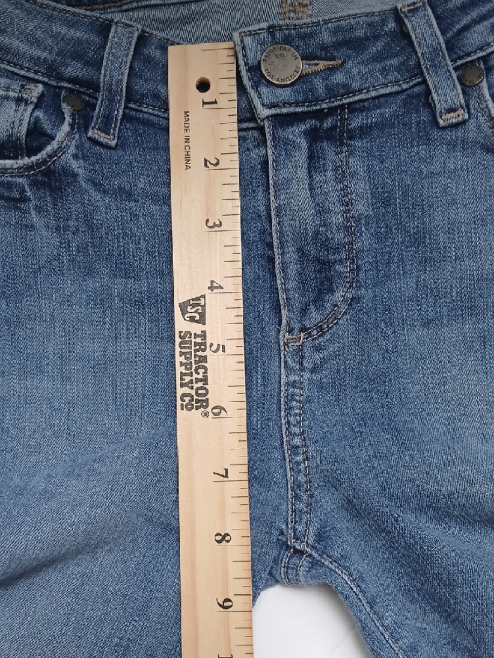 PAIGE VERDUGO ANKLE Medium Wash Skinny Jeans Size 28 - Picture 13 of 16